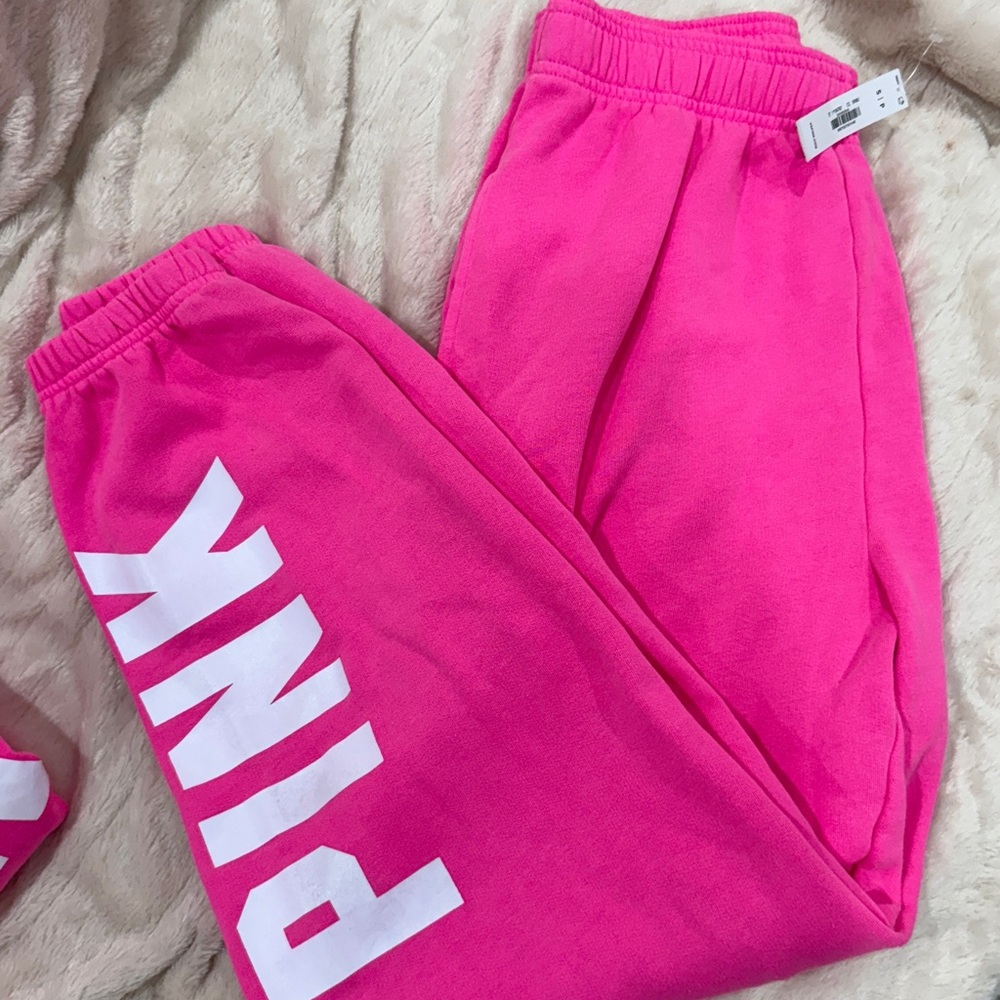 Victoria's Secret Bright Pink Joggers - Picture 1 of 2